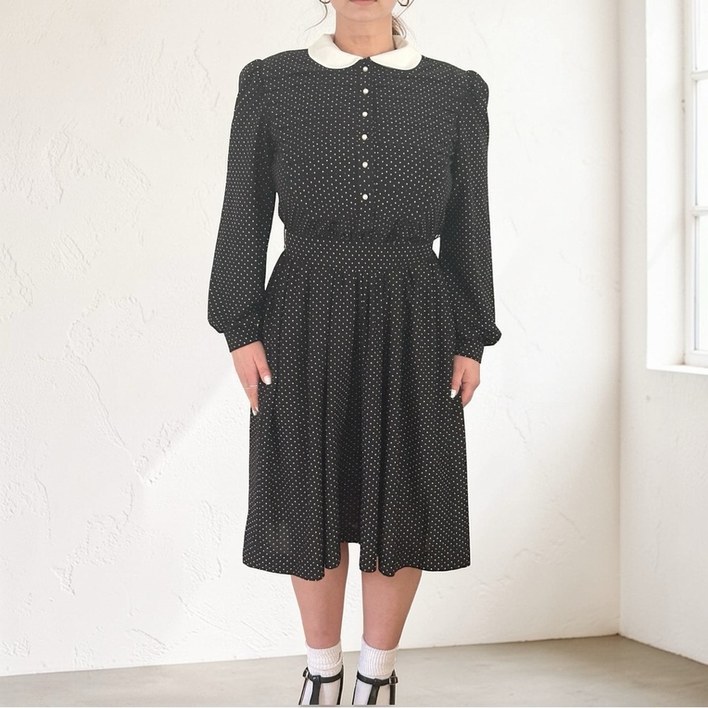 Vintage Sears Secretary Shirt Dress Sexy Teacher HeadMaster 10P Pockets Belt - Picture 3 of 16